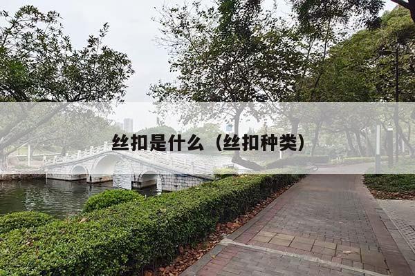 丝扣是什么（丝扣种类）