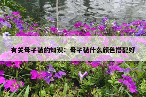 有关母子装的知识：母子装什么颜色搭配好