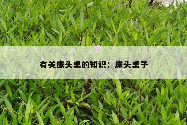 有关床头桌的知识：床头桌子